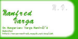 manfred varga business card